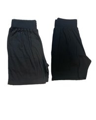 vDiva Cotton Cotton Shorts for Women - (Black & Grey Solid Combo)