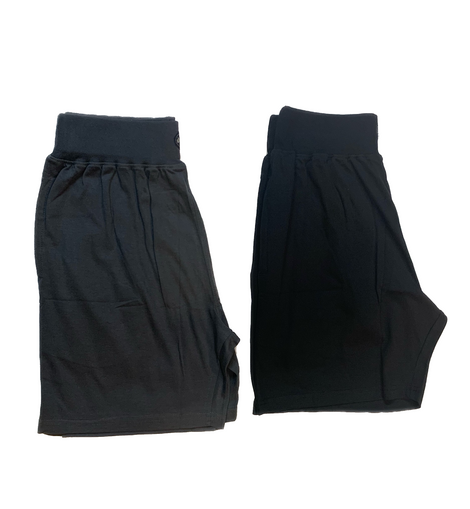 vDiva Cotton Cotton Shorts for Women - (Black & Grey Solid Combo)