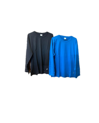 vDiva Long Sleeves Tees for Women (Black & T Blue Combo)