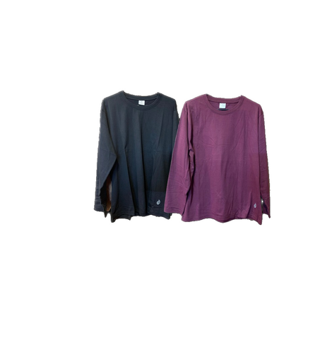 vDiva Long Sleeves Tees for Women (Black & Maroon Combo)