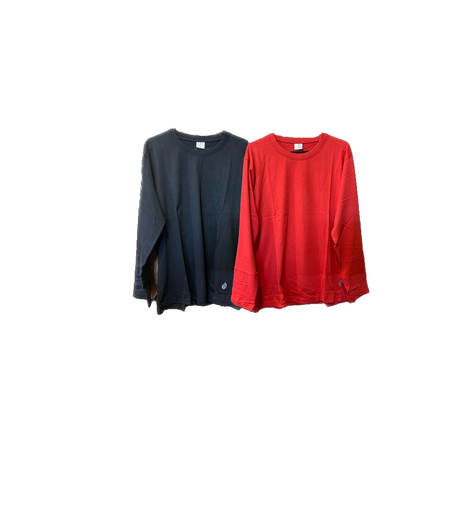 vDiva Long Sleeves Tees for Women (Black & Red Combo)